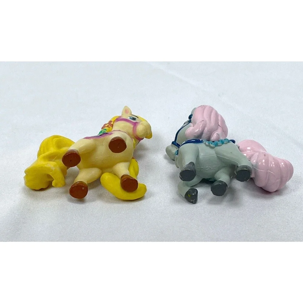 Disney Palace Pets Mini Figures Small Horses Blue Pink Yellow Rapunzel‎ Pony
